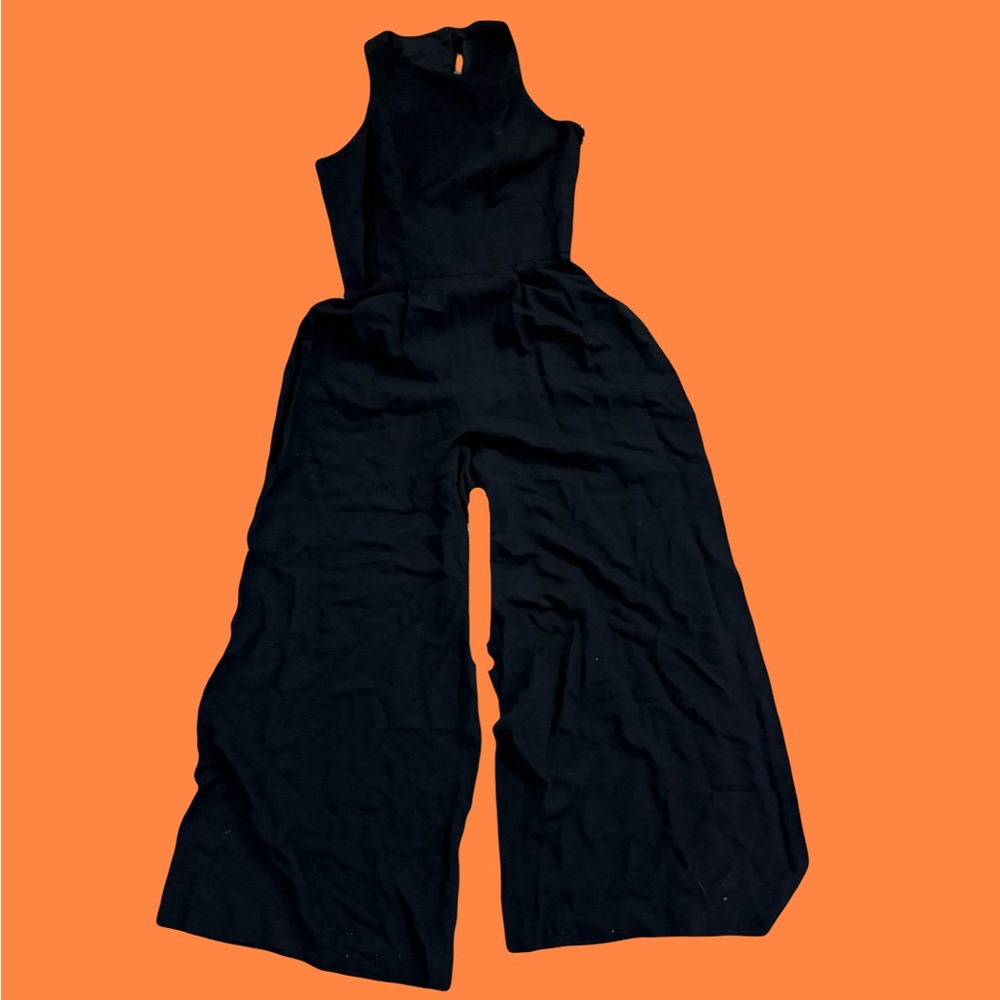 Ann Tobias vintage Black Wide-Leg Jumpsuit